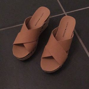 Lucky Brand Espadrille Tan Wedges
